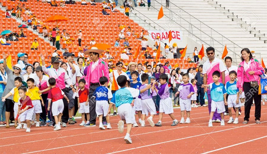 Sports at Childrens Day in Chiang Mai. 