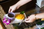 After indulging in our spa services, our receptionists will present you with a delectable sticky-rice-mango dessert. It's our way of saying thank you and adding a touch of Thai sweetness to your visit!