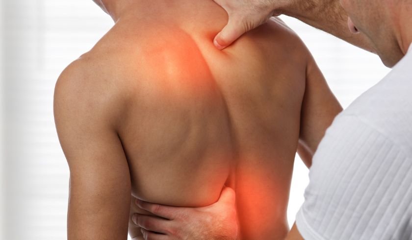 a client who is getting some treatment from injury through massage