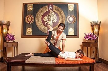 Traditional Thai Massage in Chiang Mai spa. 